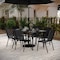Flash Furniture Brazos 7 Pc Patio Dining Set w/Tempered Glass Patio Tbl and 6 Chairs w/Black Flex Comfort Material TLH-94B-303C-GG - alternate 1